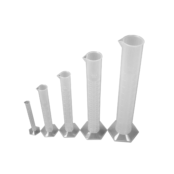 GRADUATED CYLINDER SET OF 5, PP, HEX BASE